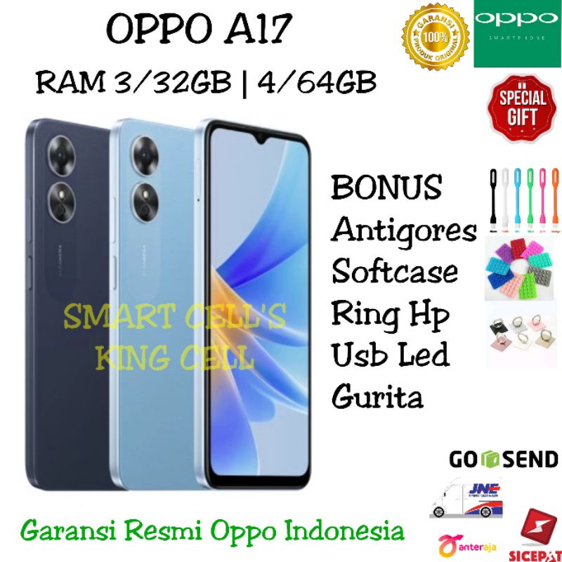 OPPO A17 RAM 4/64GB GARANSI RESMI OPPO INDONESIA