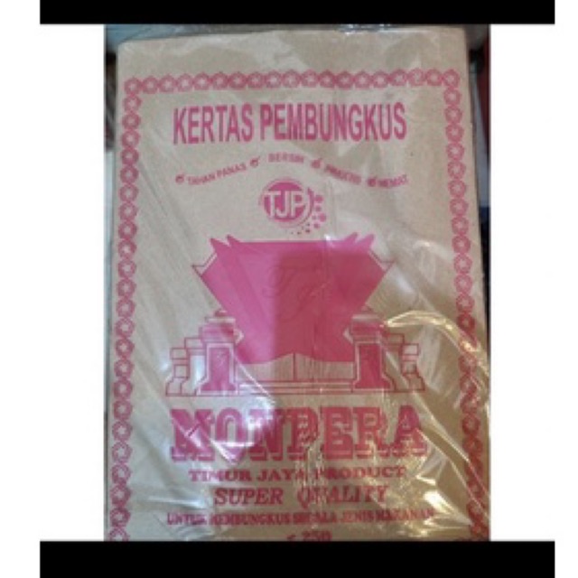 

kertas pembungkus nasi merk monpera