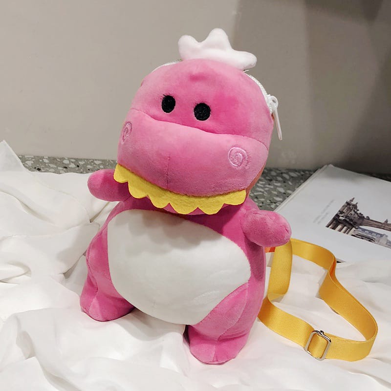 Tas Boneka Anak Dinosaurus Lucu Sling Bag Karakter Tas Selempang Wanita Tas Boneka Dino Bahan Halus Import bisa bayar di tempat