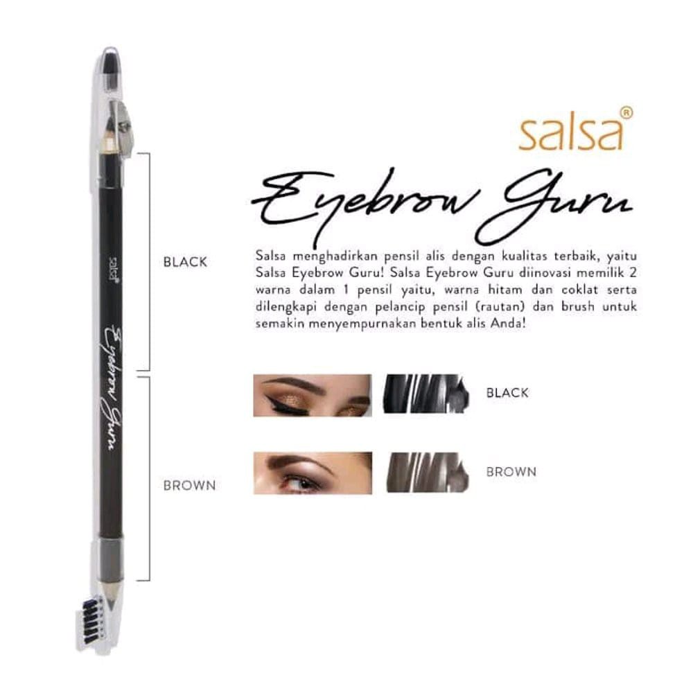 SALSA PENSIL ALIS 4 IN 1 HITAM EYEBROW GURU