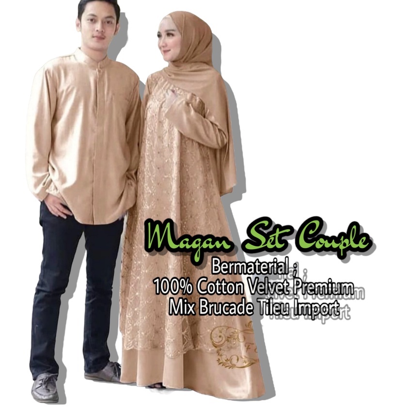 Baju Couple Kondangan Kekinian Modern Kapel Pesta Keluarga Elegan Mewah Pasangan Muslim pesta mewah 