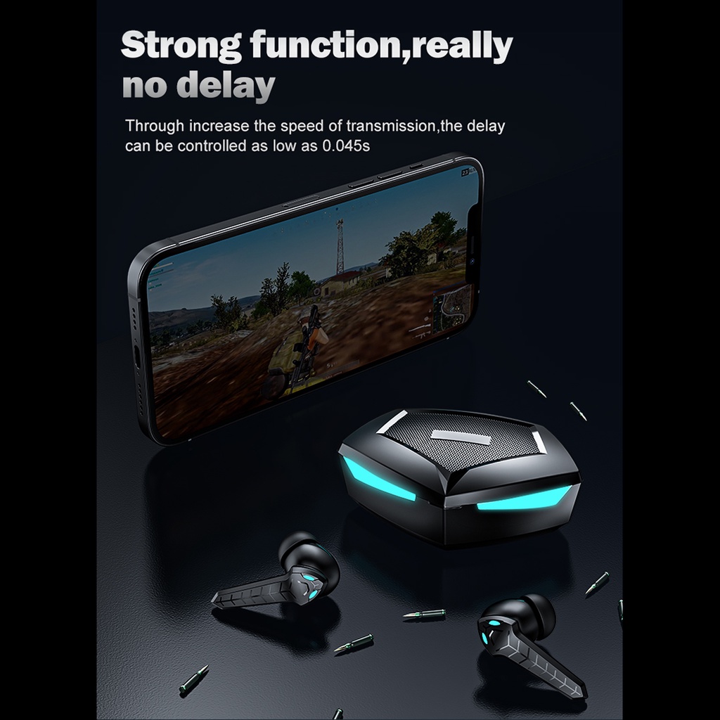 POM Headset TWS Gaming No Delay Handsfree Earphone Headphone Gaming