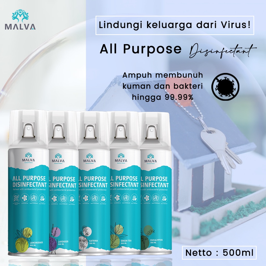 Jual Disinfectant Spray Aerosol Eucalyptus Green Tea Lavender Lemon ...