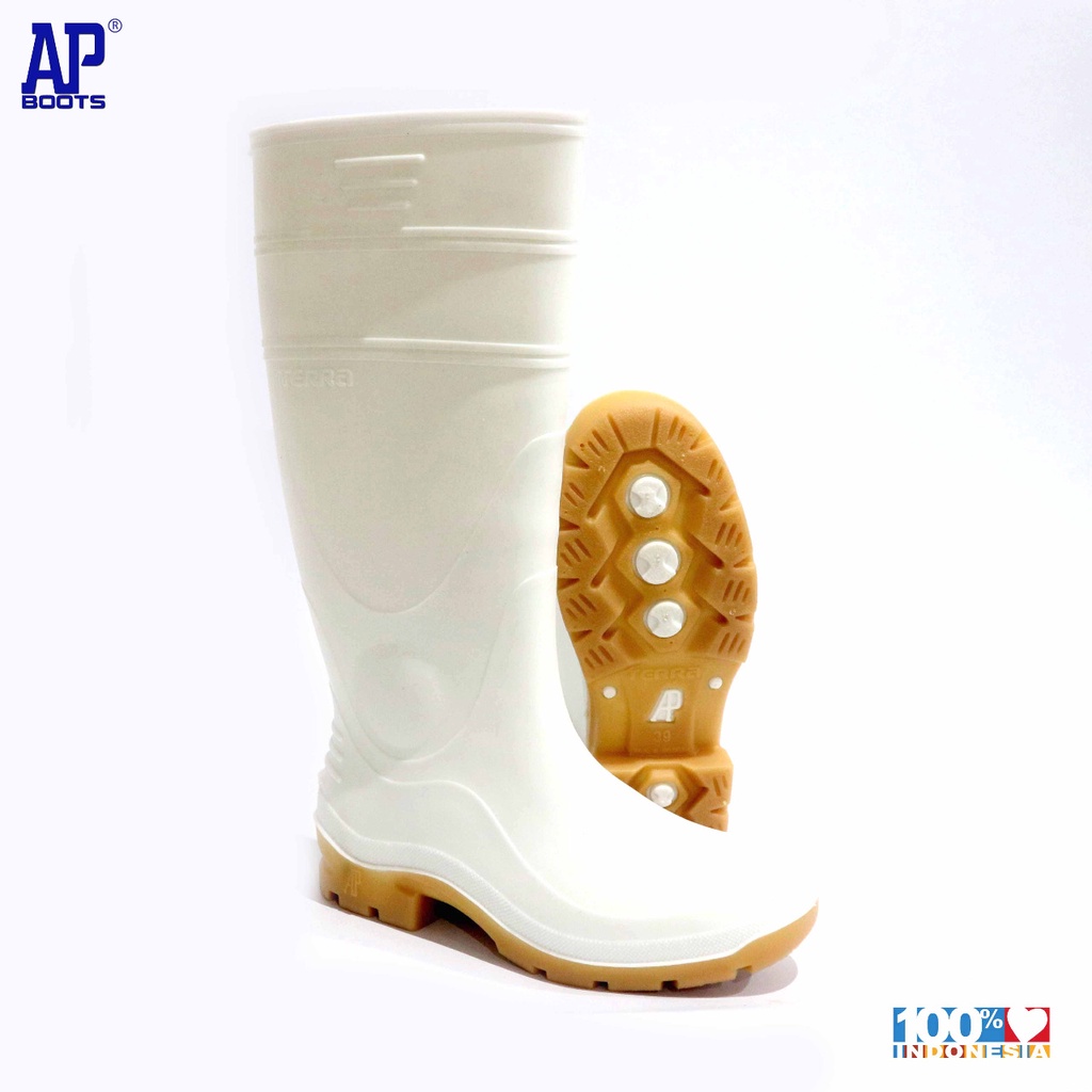 AP TERRA WHITE 39-42 - SEPATU BOOT SAFETY KARET - AP BOOTS