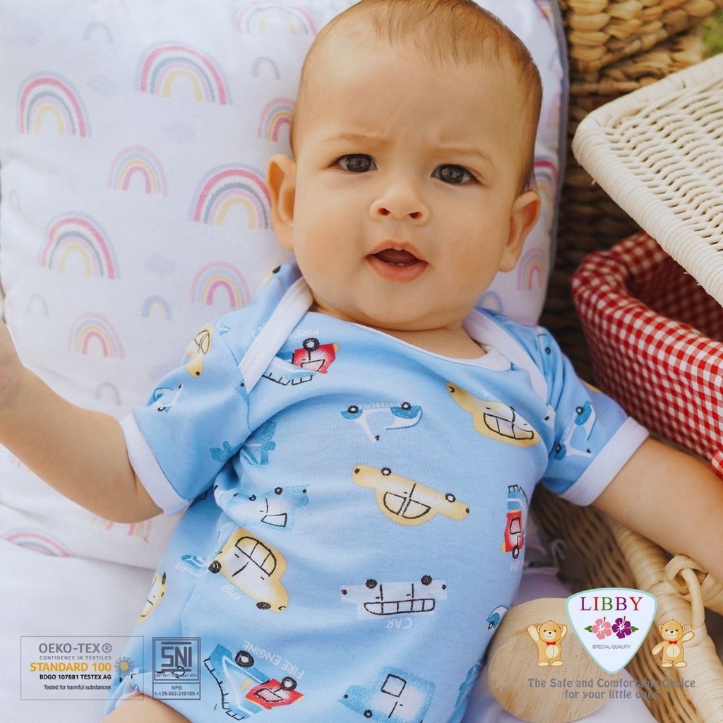 LIBBY Premium Romper Motif Boy 0-12 Bulan (1 pcs/pack)