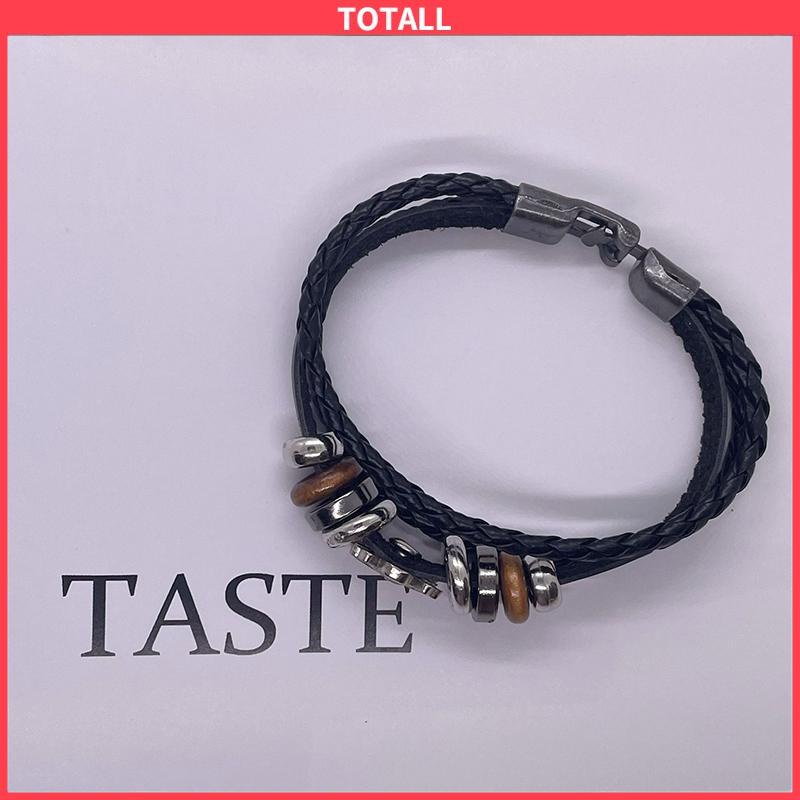 COD Gelang Tangan Kulit Adjustable Motif Anime Bahan Zinc Alloy Untuk-Totall