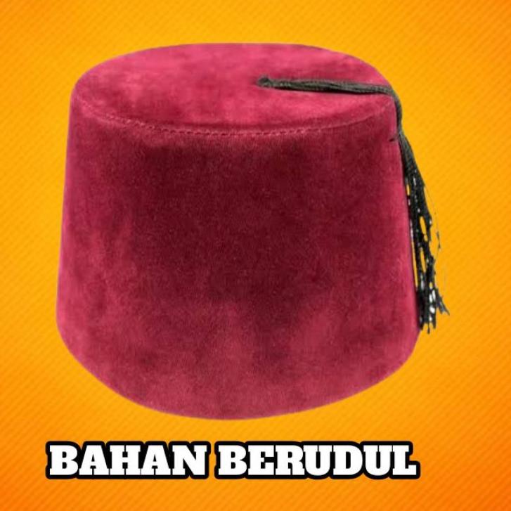 Peci Songkok Kopiah Sultan Ottoman Turki Fes Tarbus Rambut Fez Turkey Sufi Merah Abdul Hamid Model B