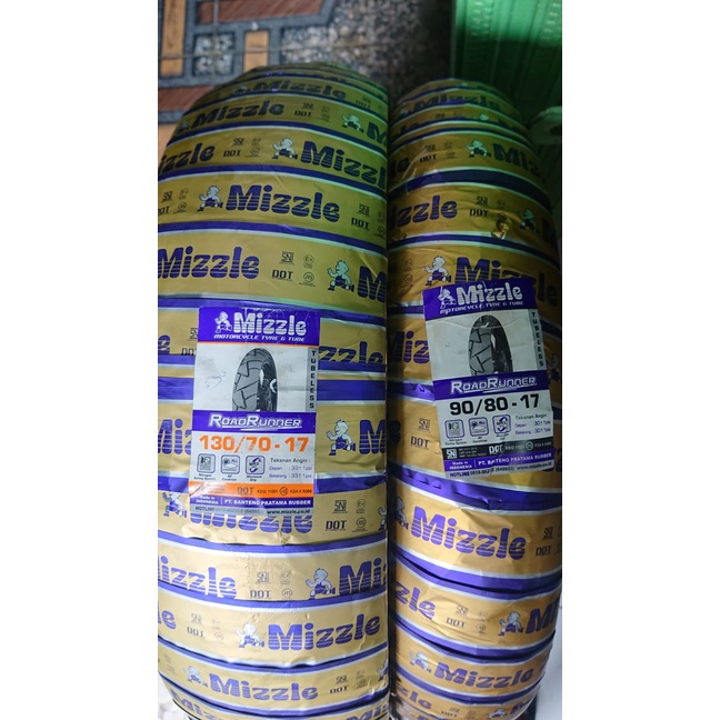 Paket Ban Motor Yamaha Vixion New Mizzle Road Runner 90/80 - 17 & 130/70 - 17 Tubeless Free Pentil !