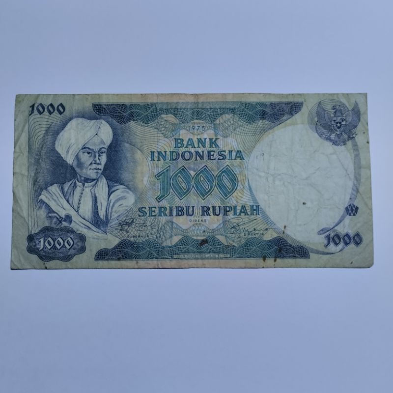 Uang kertas Rp 1.000 , tahun 1975 , Diponegoro