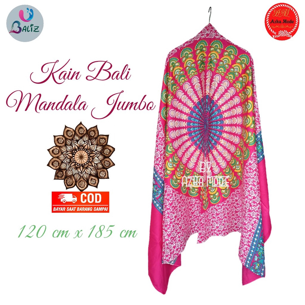 kain bali / kain pantai tebal motif mandala jumbo