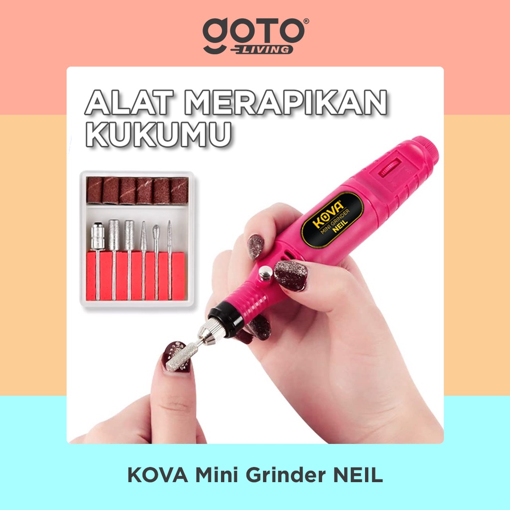 Kova Neil Mesin Bor Mini Gerinda Alat Kikir Ukir Manicure Kuku Art Pen