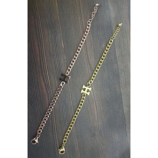 gelang rantai titanium asli model H