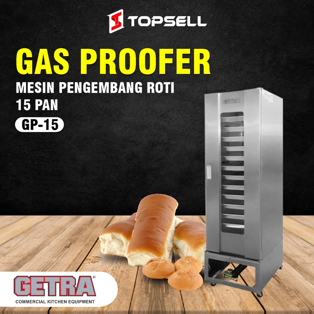 Jual Mesin Pengembang Roti Gas Proofer Getra 15 Tray Stainless Steel GP ...