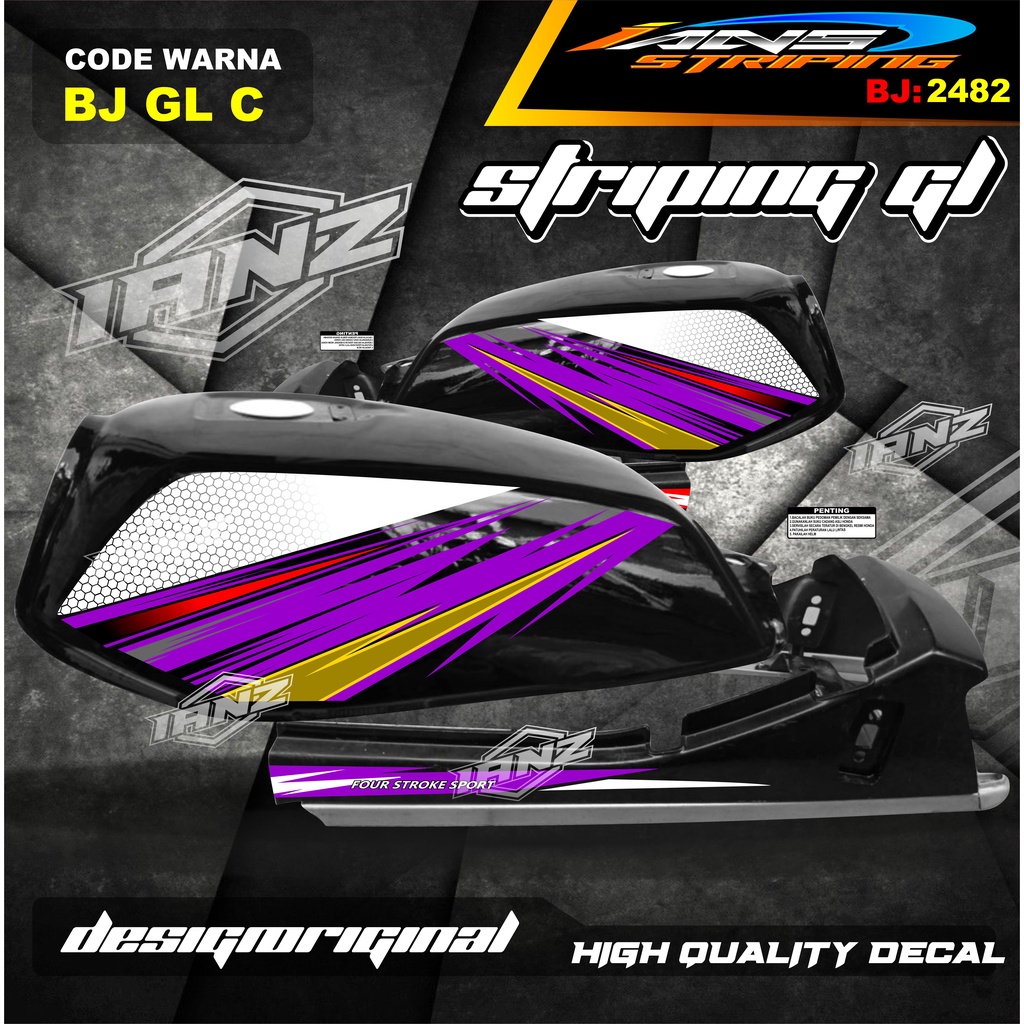 STRIPING STIKER VARIASI GL PRO / STIKER GL MAX / STRIPING GL PRO / STIKER MOTOR GL TERBARU / VARIASI STIKER GL 100