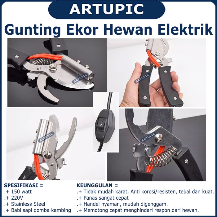 Gunting Ekor Hewan Elektrik Alat Tang Potong Listrik Pemotong Ekor Babi Piglet Hewan Ternak Electric Tail Cutting Pliers End Cutting Pliers Disconnect Pig Tail