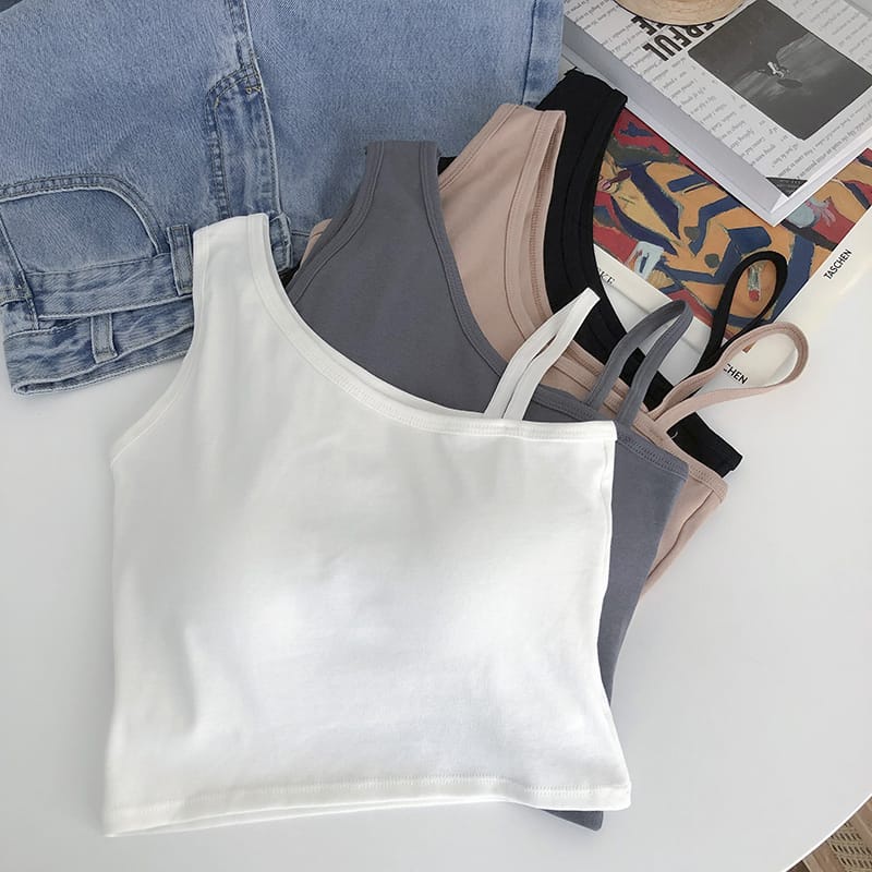 Nicebra Tank Top Wanita Dengan Tali Strap Dan Bahan Adem Bergaya Tanktop bra 1096