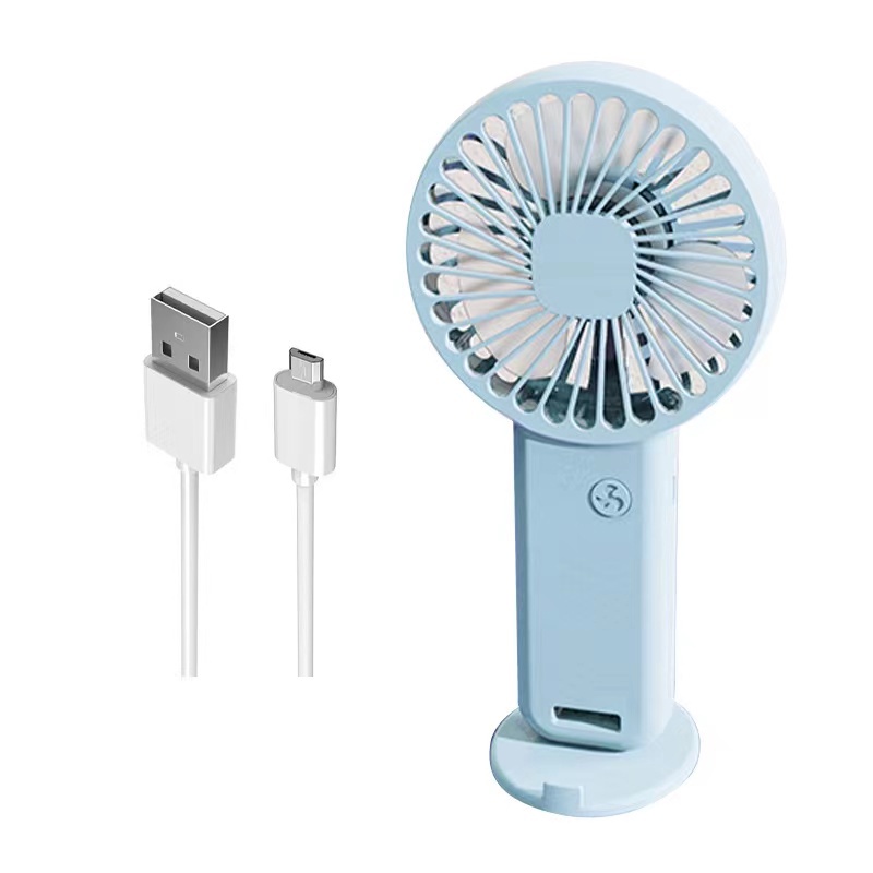 【PROMOSI】Viqoo Mini Kipas Angin Portable Lampu LED Kipas Lipat Battery Rechargeable USB Mini Fan RGB Kipas Set