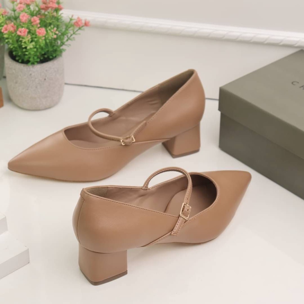 SEPATU KERJA WANITA CK CKS372 BLOCK HEELS PREMIUM IMPORT