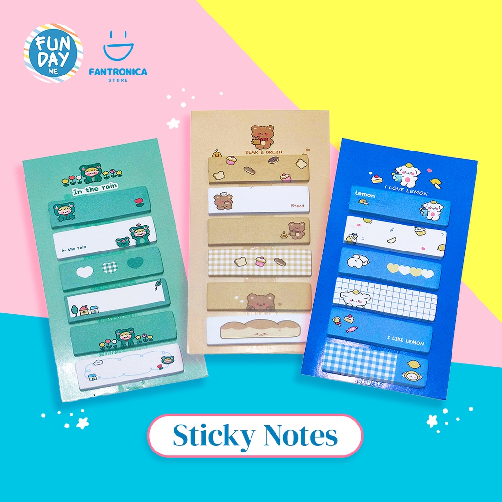 

Sticky Notes / Post It / Pembatas Buku / Memo Pad / Tempelan Buku Motif Karakter
