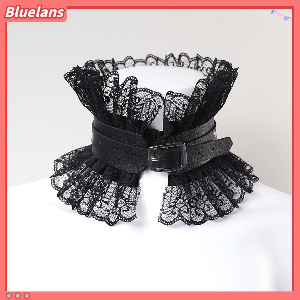 Bluelans Kalung Choker Bahan Lace Gaya Gothic Untuk Kostum Cosplay