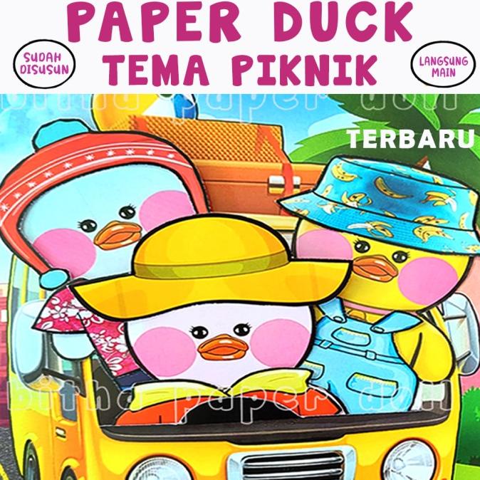 mainan anak Paper Duck Bebek Viral TEMA PIKNIK