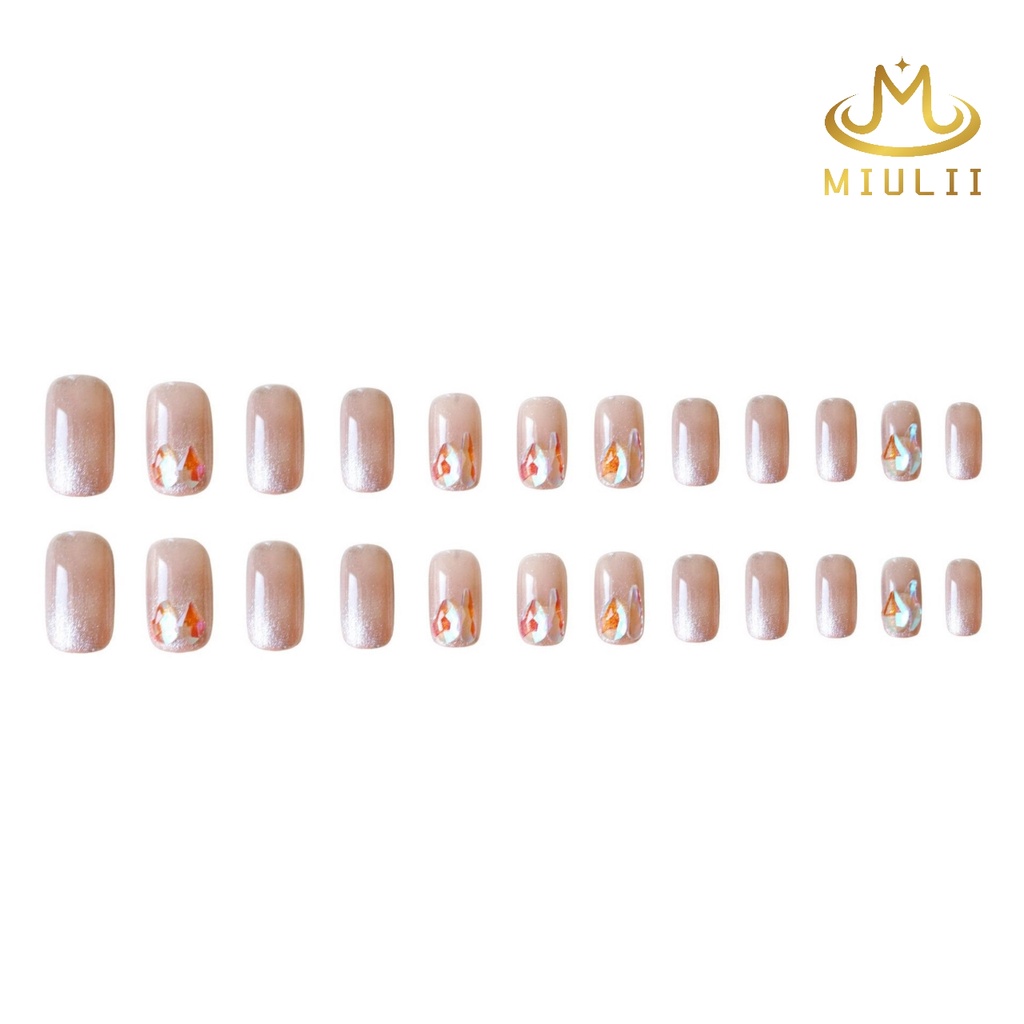MIULII / KUKU PALSU   A0596  / 24PCS / 3D / NAIL ART / PREMIUM / CUTE / FREE LEM JELLY / KUTEK