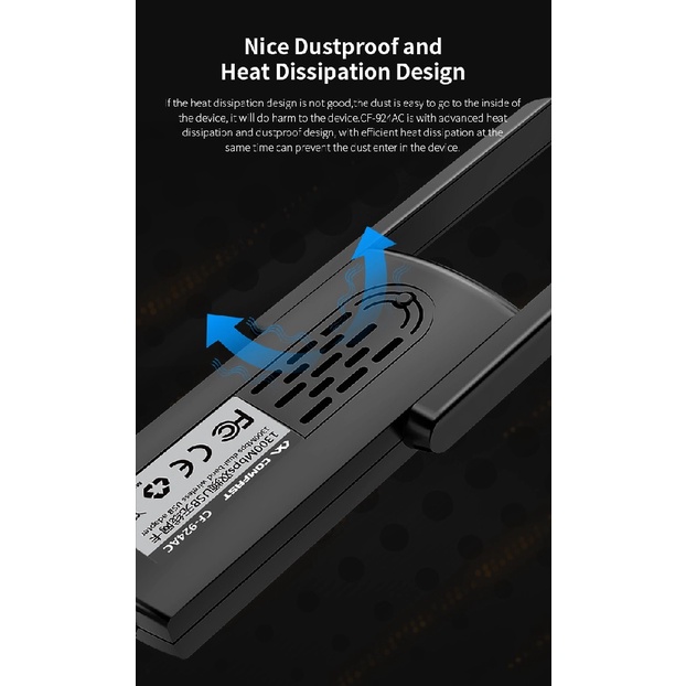 COMFAST CF-924AC V2 - 1300Mbps Dual-band Wireless USB Adapter