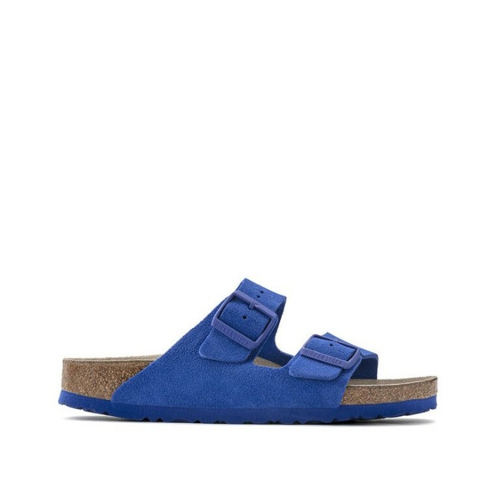 BIRKENSTOCK SANDAL PRIA ORIGINAL Arizona SFB Suede Leather Sandals Blu