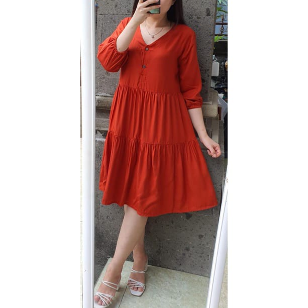 Dres bumil jumbo murah dress anak muda kekinian daster ibu hami busuil dress busui dress jumbo daste