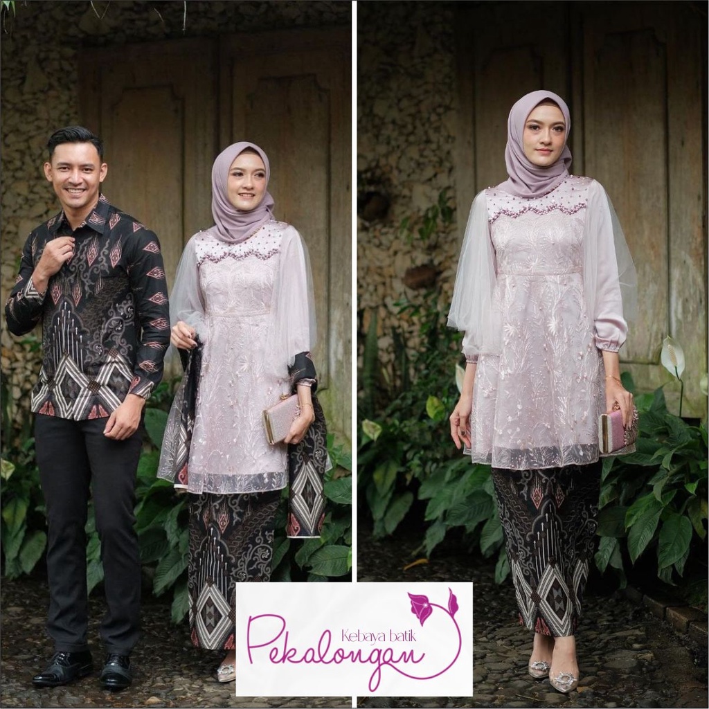 Kebaya Couple Modern Kebaya Wisuda Lamaran Baju Tunangan Batik Brukat Terbaru Baju Couple Kondangan 