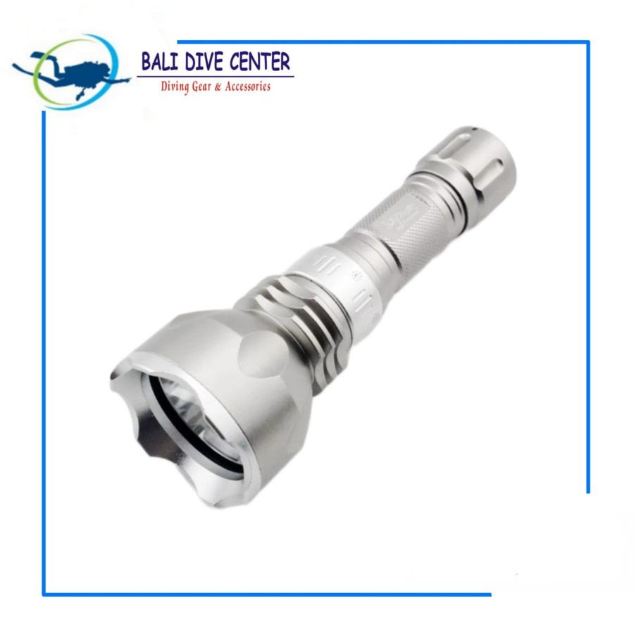 Senter Selam Yupard 2000 lumen LED - Grey - Scuba Diving Torch