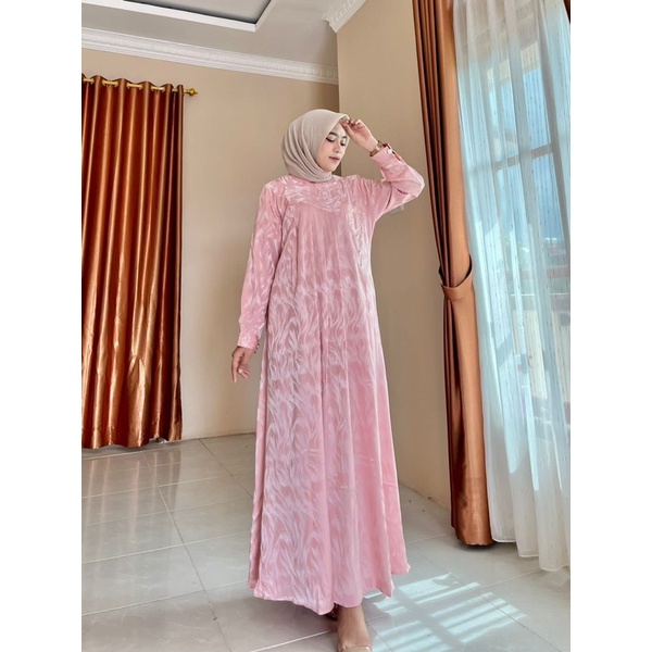 Naura Dress - Gamis Silk Premium - Dress Pesta - Gamis Seragam Nikahan - Baju Bridesmaid - Baju Mewa