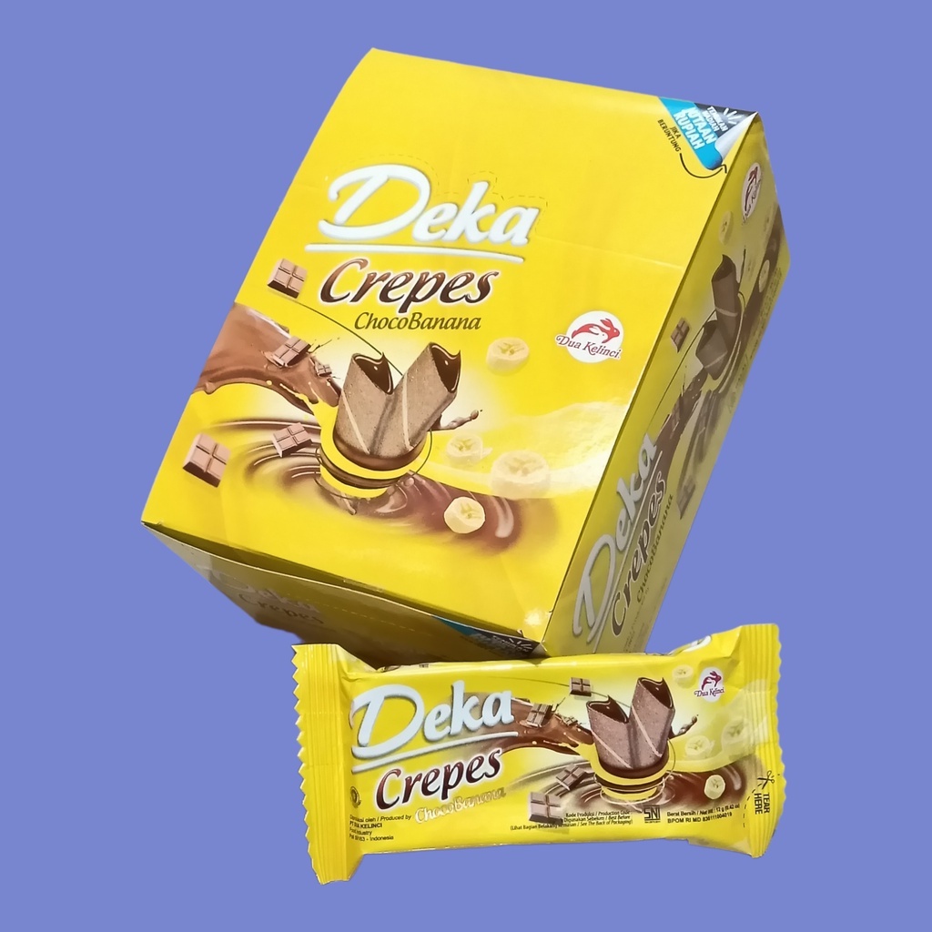 

Dua Kelinci Deka Crepes Choco Banana Snack [12 pcs/box]