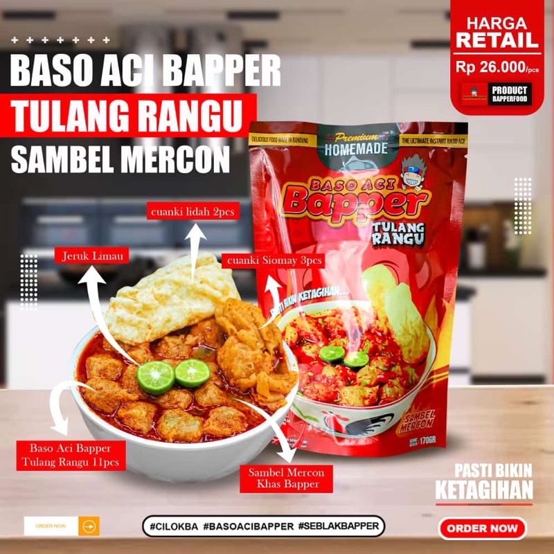 

(READY STOCK) BASO ACI BAPPER SAMBEL MERCON | BAKSO ACI BAPER PEDAS | BAKSO SAMBAL MERCON JOGJA