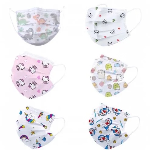 Masker Anak 3 Ply Karakter Motif isi 50 Pcs