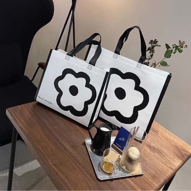 FLOWER SHOPPING TOTE BAG JUMBO SIZE / TAS BELANJA / PREMIUM SHOPPING BAG