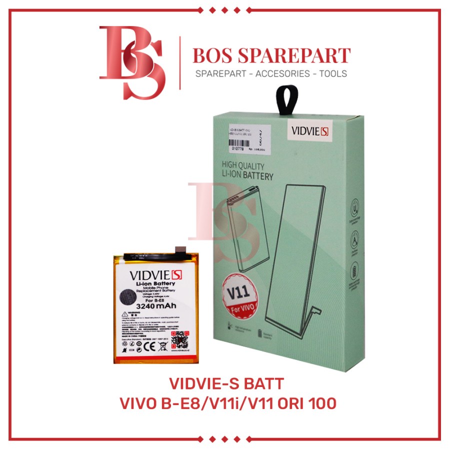 VIDVIE-S BATERAI VIVO B-E8 / V11i / V11 ORI 100 / BATTERY / BATRE