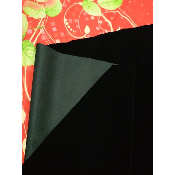 KAIN BELUDRU FLOCKING HITAM 100x150cm BLUDRU FLOCKING HITAM PEKAT