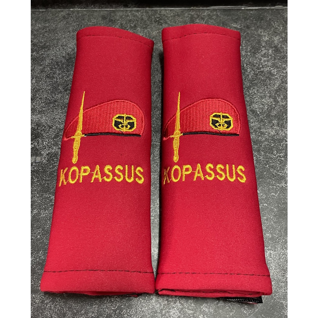 Sarung Seatbelt Kopassus (Merah) - Cover Seatbelt Kopassus