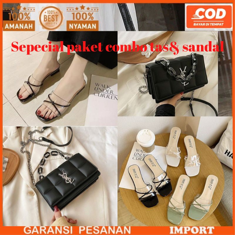 [[ free dus box]] paket tas&amp; sendal terbaru 2022 murah'model kekinian