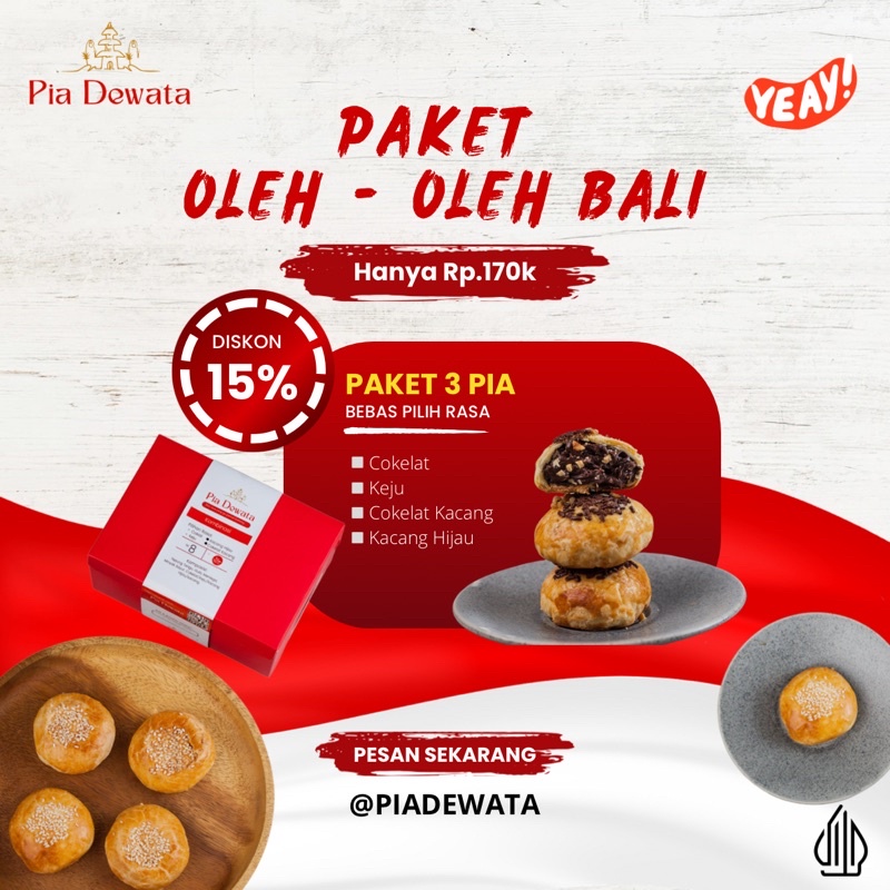 

PAKET OLEH OLEH BALI- PIA DEWATA - OLEH OLEH KHAS BALI - 3 Box PIA