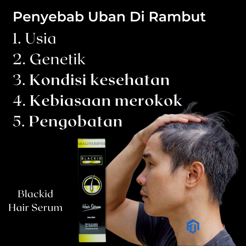 Serum Rambut Rontok Parah  Pemanjang Rambut Serum Penghitam Rambut Pria Dan Wanita Anti Rontok Dan Penghilang Uban Cepat Permanen 100ml Blackid Hair Serum Premium Original Bpom