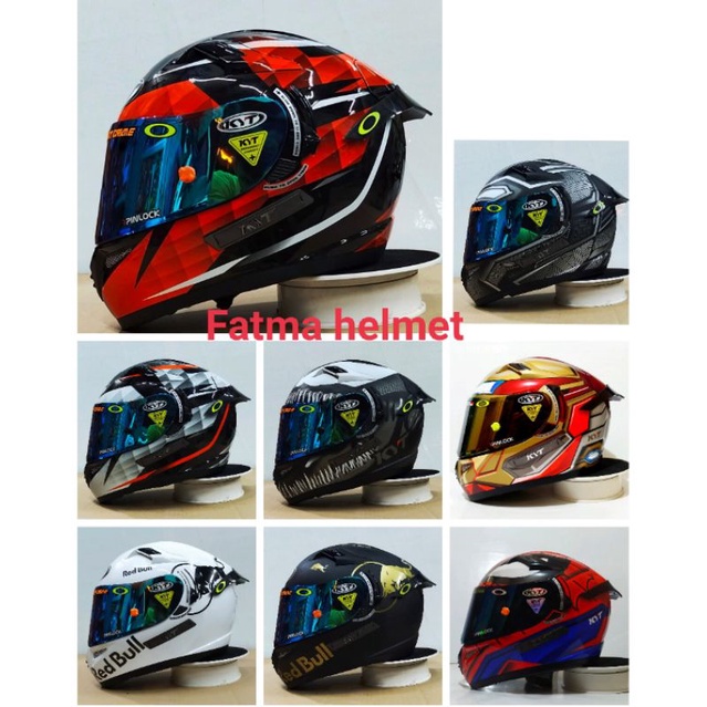 HELM KYT K2R PAKET GANTENG RED BULL(visor iridium) INCLUDE VISOR ORI