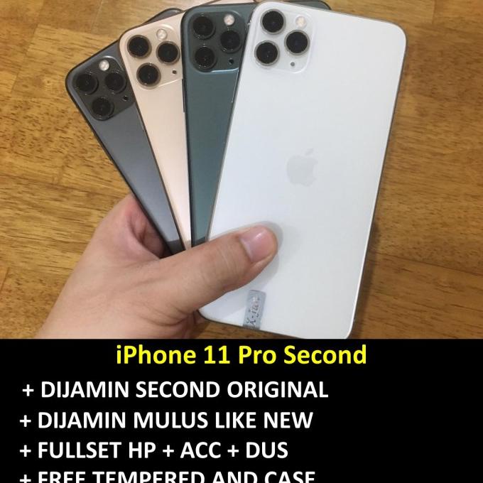 [ Hp Bekas / Second ] Second Iphone 11 Pro 512Gb - 256Gb - 64Gb Green Gold Gray Grey Silver - Handphone Bekas / Second