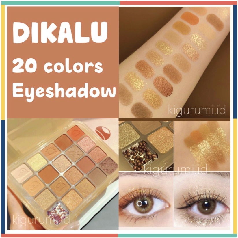 DIKALU 20 Colors Korean Eyeshadow Chestnut Matte Waterproof Pallete XX048