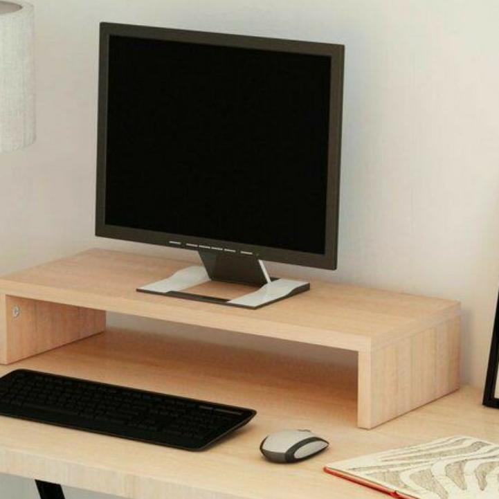 ✨COD✨ Stand Meja Monitor/Meja Monitor/Dudukan Moniror Kayu Jati Belanda/Stand Laptop + Stand Hp/Dudu