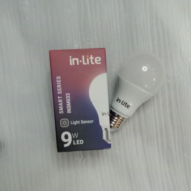 INLITE LAMPU SENSOR CAHAYA INSM033 9WATT PUTIH