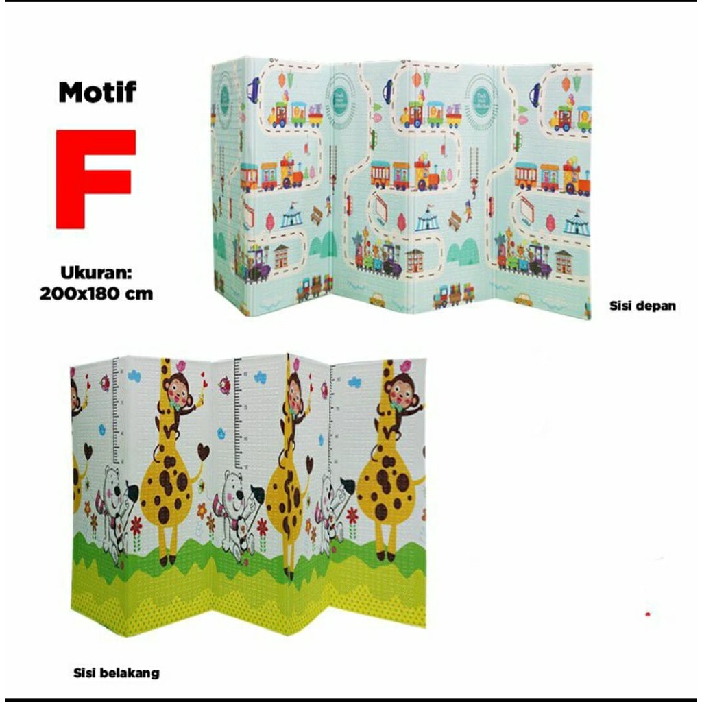 SPEEDS Karpet Lipat Playmat Bayi Karpet Bayi 180x200 cm Matras Bayi Playmat Foam Lipat