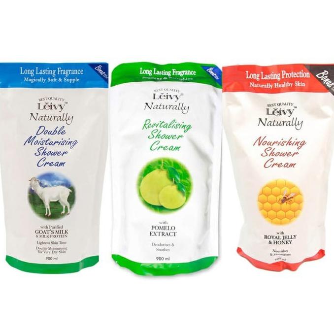 Leivy Goat Milk Shower Cream Refill 900 ml