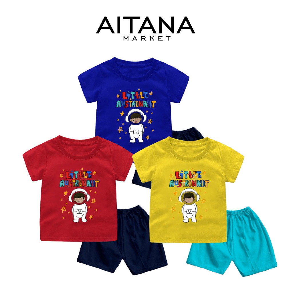 Setelan Bayi dan Anak Little Astronot Untuk Usia 6 Bulan-8 Tahun Bahan Katun Combed 30s